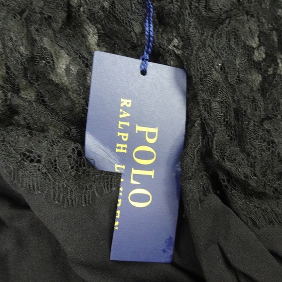 Polo Ralph Lauren Dress Womens 6 Lace Top Black Belted Lined Sleeveless Shift F - Picture 8 of 14
